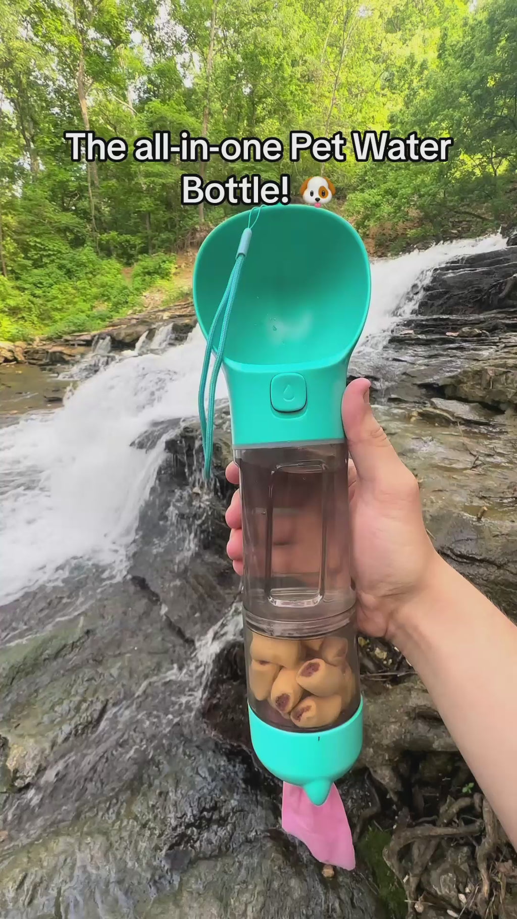 3-in-1 Portable Dog Water Bottle and Food Dispenser